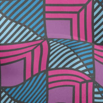 Geometric Square Stripes Lightweight Performance Linen