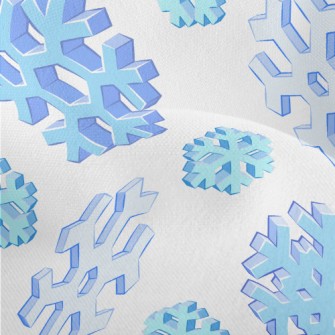 Realistic 3D Snowflakes Lightweight Performance Linen