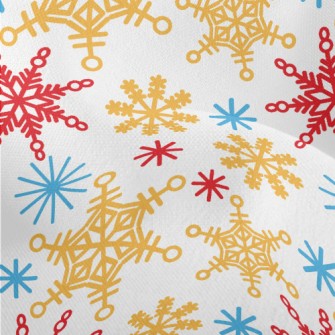 Shiny Tricolor Snowflakes Lightweight Performance Linen