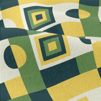 Contrasting Color Small Square Modern Jersey