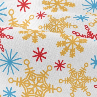 Shiny Tricolor Snowflakes Modern Jersey