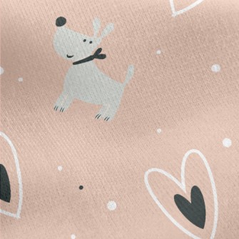 Empty Love Little Grey Dog Jersey Backed Fleece