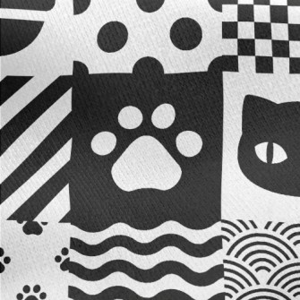 Black Cat Fish Yarn Jersey Backed Fleece
