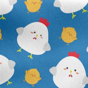 Silly Cock And Chicken Jersey Backed Fleece