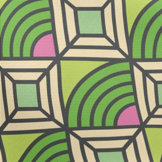 Square Curved Lines Pongee