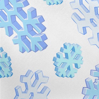 Realistic 3D Snowflakes Pongee