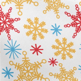 Shiny Tricolor Snowflakes Pongee