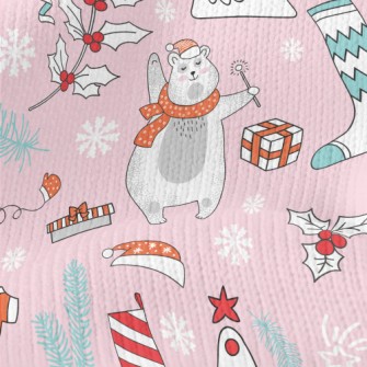 Cute Scarf Polar Bear Stretch Jersey