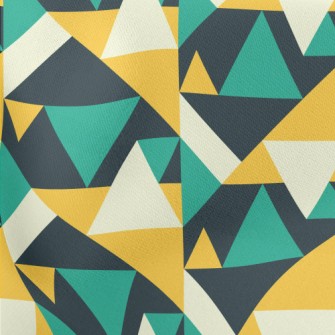 Irregular Triangle Geometry Lightweight Cotton Poplin