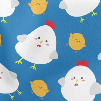 Silly Cock And Chicken Lightweight Cotton Poplin