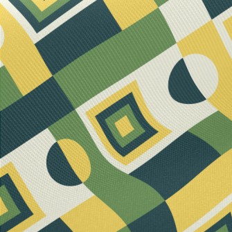 Contrasting Color Small Square Midweight Cotton Poplin
