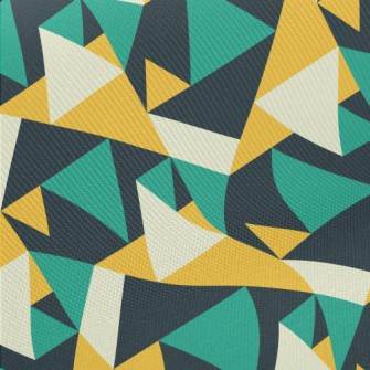 Irregular Triangle Geometry Midweight Cotton Poplin