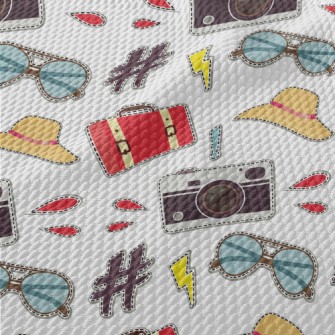 Hat, Sunglasses, Suitcase Birdseye Piqué