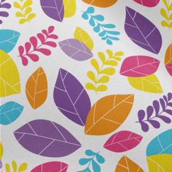 Bright Colorful Fallen Leaves Chiffon