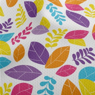 Bright Colorful Fallen Leaves Athletic Mesh Flat Back