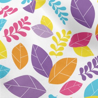 Bright Colorful Fallen Leaves Micro Fleece