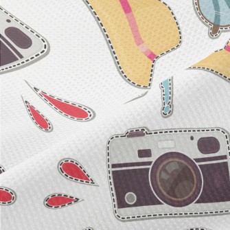 Hat, Sunglasses, Suitcase Piqué