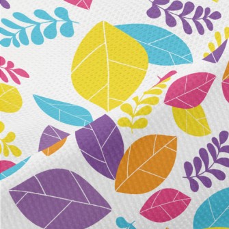 Bright Colorful Fallen Leaves Piqué