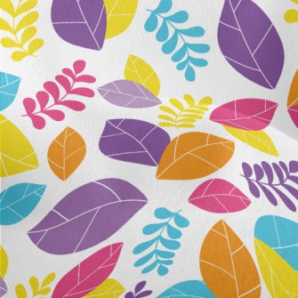 Bright Colorful Fallen Leaves Lightweight Performance Linen