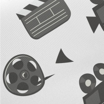 Film Camera Plate Midweight Cotton Poplin