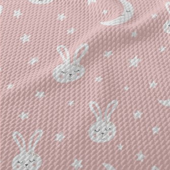 Starry Sky And Sleeping Bunny Birdseye Piqué