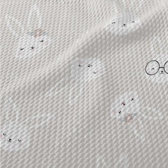 Excited Cute Rabbit Birdseye Piqué