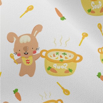 Cute Rabbit Cooking Farm Soup Chiffon