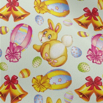 Watercolor Hand Painted Easter Chiffon