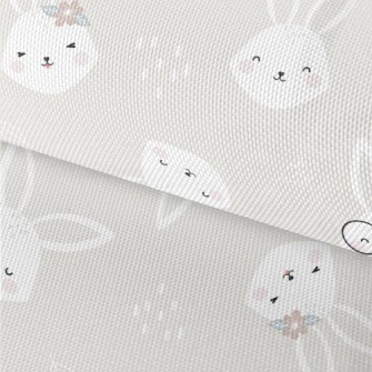 Excited Cute Rabbit Waterproof Oxford
