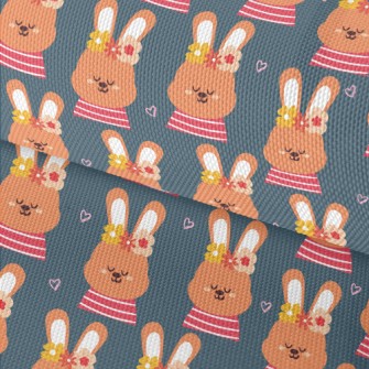 Orange Bunny Wearing A Flower  Waterproof Oxford