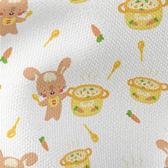Cute Rabbit Cooking Farm Soup Waterproof Canvas