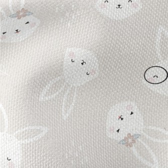 Excited Cute Rabbit Waterproof Canvas