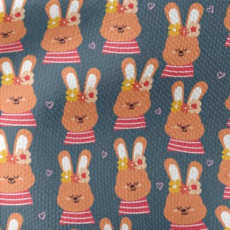 Orange Bunny Wearing A Flower  Waterproof Canvas