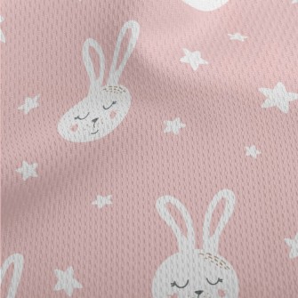 Starry Sky And Sleeping Bunny Athletic Mesh Flat Back