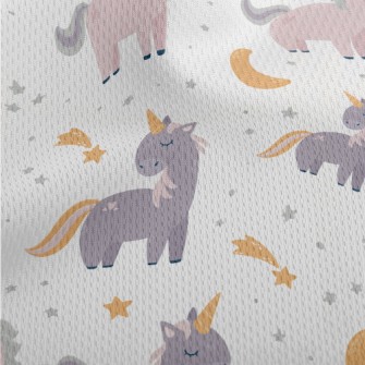 Unicorn And Starry Sky Athletic Mesh Flat Back