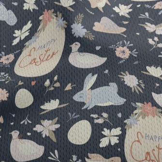 Elegant Easter Illustration Athletic Mesh Flat Back