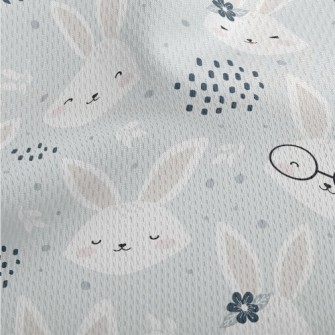 Lively And Cute Rabbit Athletic Mesh Flat Back