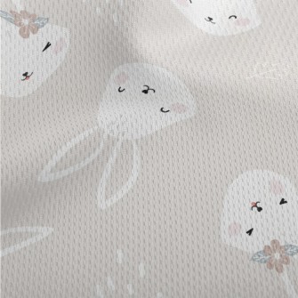 Excited Cute Rabbit Athletic Mesh Flat Back