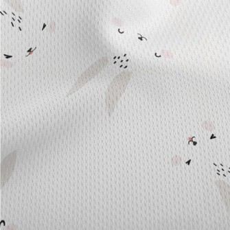 Cute Expression Rabbit Athletic Mesh Flat Back