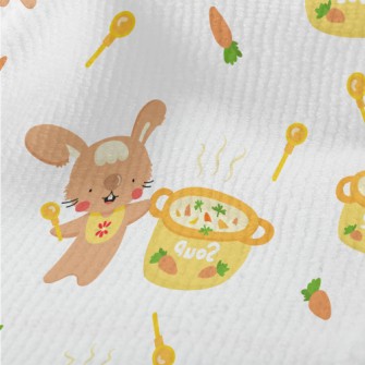 Cute Rabbit Cooking Farm Soup Terry