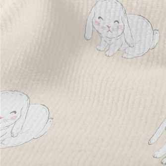 Hand Drawn White Pet Rabbit Terry