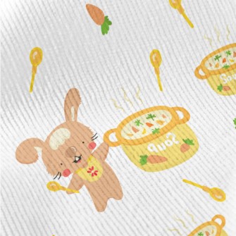 Cute Rabbit Cooking Farm Soup Standard Corduroy