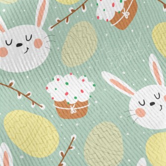 Cartoon Rabbit And Easter Eggs Standard Corduroy