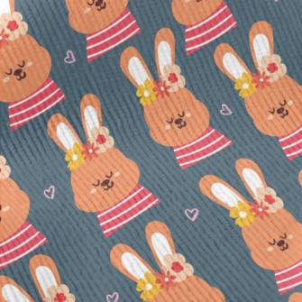 Orange Bunny Wearing A Flower  Standard Corduroy