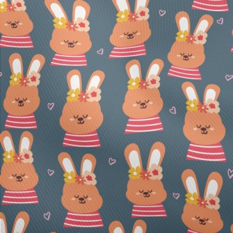 Orange Bunny Wearing A Flower  Dobby