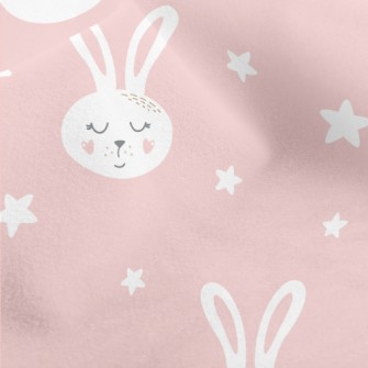 Starry Sky And Sleeping Bunny Micro Fleece