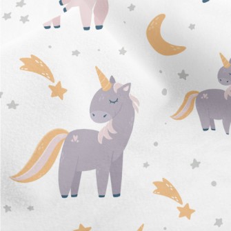 Unicorn And Starry Sky Micro Fleece