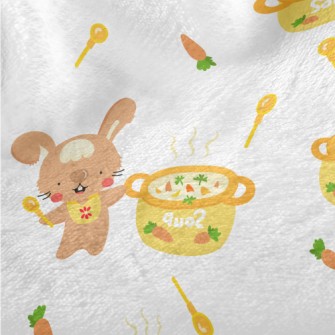 Cute Rabbit Cooking Farm Soup Minky