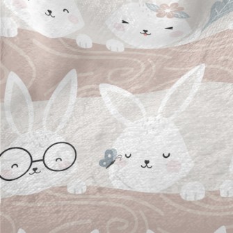 Lively Rabbit Party Minky