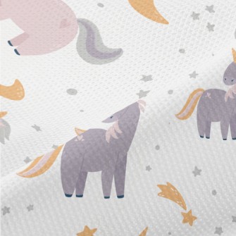 Unicorn And Starry Sky Piqué